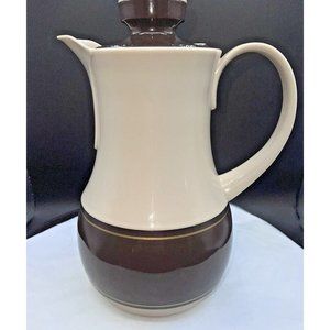 Vintage Thermos Ingried No. 570 Coffee Pot Made In West Germany Brown & Beige